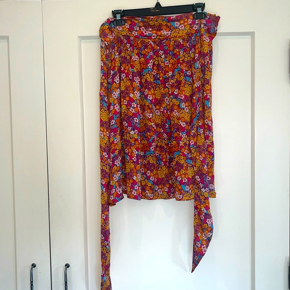 Floral Red Valentino Skirt